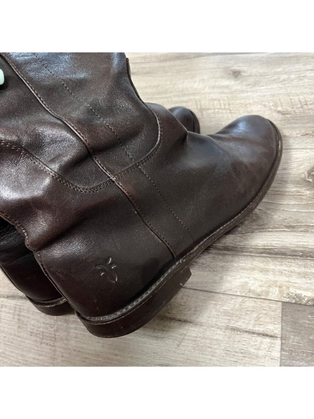 Frye Paige Tall Leather Riding Boots Chocolate Brown Women’s Size 8.5 - Picture 6 of 14
